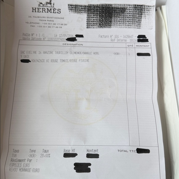 Hermes mini Evelyne crossbody red - Picture 17 of 17